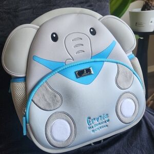 Gray and Blue Elephant Backpack For Kids